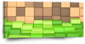 Sablio Obraz Blocks 3D - 110x50 cm