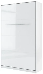 Sklápacia posteľ Concord Pro I, Farby: biely / biely lesk, Rozmer postele: 120x200