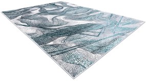 Moderný koberec DE LUXE 621 Sieť - Štrukturálny sivý / verde