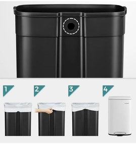 Odpadkový koš Doro 50 l bílý