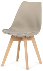 Autronic - Židle jídelní, cappuccino plast, CT-X7055 CAP