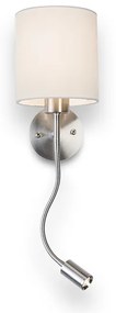 RENDL R10580 VERSA LED nástenná lampa, kombinované biela matný nikel