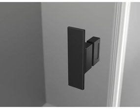 Mexen Mist H T, sprchový kút s výklopnými dverami ľavý 110 x 85 cm, číre sklo, čierna, 8A5T-110-085-70-00-L