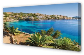 Obraz na plátne Španielsko pobrežie mora mesto 125x50 cm