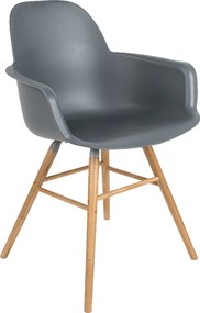 Zuiver Albert Kuip Armchair plastová stolička - Tmavosivá