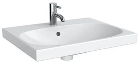 GEBERIT Acanto závesné umývadlo s otvorom, s prepadom, 600 x 482 mm, biela, s povrchom KeraTect, 500.620.01.8