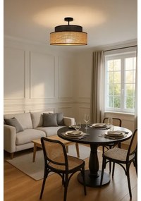 Prisadený luster BOHO 1xE27/60W/230V pr. 40 cm hnedá/béžová