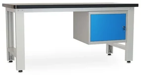 Dielenský stôl Solid MDF-01, 180 cm, závesný box, čierna
