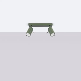 Sollux SL.1501 - Bodové svietidlo RING 2xGU10/10W/230V zelená