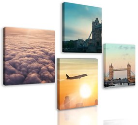 Set obrazov prelet nad Londýnom