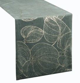 Dekorstudio Elegantný zamatový behúň na stôl BLINK 16 tmavomentolový Rozmer behúňa (šírka x dĺžka): 35x180cm