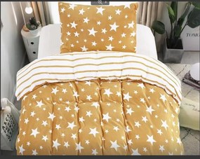 Mikroplyšové obliečky HVIEZDY béžové Rozmer obliečky: 70 x 90 cm | 140 x 200 cm
