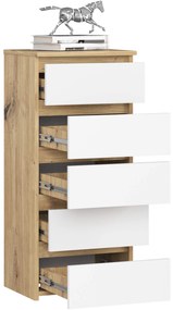 Komoda CL5 40 cm dub artisan/bílá