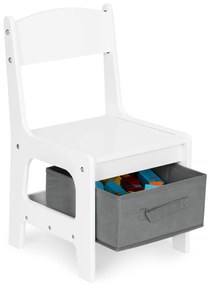 Víceúčelový dětský stolek Burty se židlemi bílý