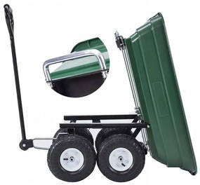 Vyklápací záhradný vozík s pevnou rukoväťou