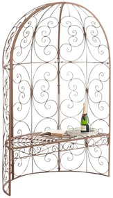 Oblúk na ruže Rosie s lavičkami - Hnedá antik