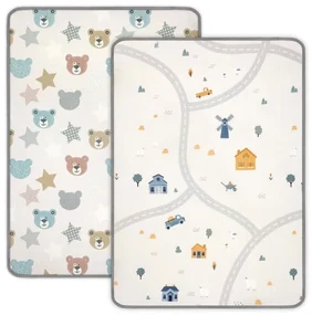 Rolovacia podložka pre deti Kinder 120x178 cm - medvede a farma