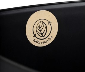 PLASTOVÝ KVETINÁČ CUBI 30X33 CM ČIERNA