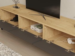 TV stolík/skrinka Samove 3 (dub zafírový + čierna + antracit) . Vlastná spoľahlivá doprava až k Vám domov. 1095217