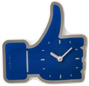 Designové nástěnné hodiny 5185bl Nextime mini Facebook Like 21cm