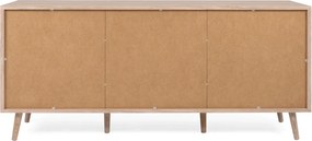 Široká skrinka 3-dverová Bali, dub sonoma/výplet