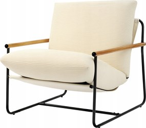 Kreslo ušiak Vevor biele