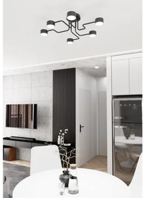 Luster na tyči KURAGE 6xGX53/12W/230V čierna