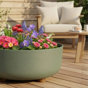 PLASTOVÝ KVETINÁČ TERRA 30X14,5 CM MÄTOVÁ