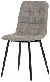 Autronic - Židle jídelní, šedá látka cowboy, nohy černý kov - CT-281 GREY3 NOVINKA