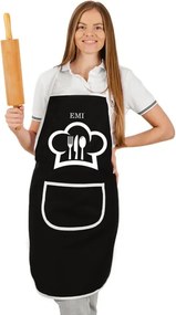 Kuchynská zástera Chef EMI, čierna