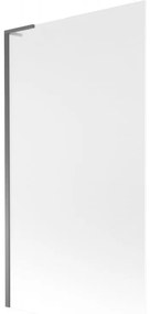 Mexen Next L, 1-krídlová vaňová zástena 100 x 150 cm, 6mm sklo námraza, grafitový profil, 895-100-000-03-30-95