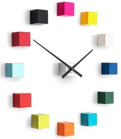 Designové nástěnné nalepovací hodiny Future Time FT3000MC Cubic multicolor