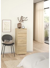 Vysoká komoda v dekore duba v prírodnej farbe 40x107 cm Nova – Tvilum