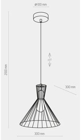 Luster na lanku SAHARA 1xE27/60W/230V