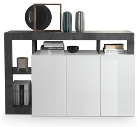 Komoda LENOR biela/antracit