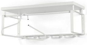 Biely kovový nástenný vešiak s poličkou Rex – Spinder Design