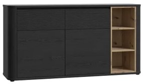 Komoda INAR čierna/dub