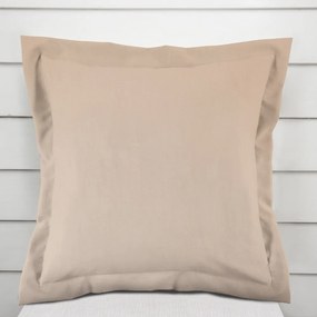 Biante Bavlnená saténová obliečka na vankúš s lemom ST-017 Béžová 30 x 50 cm