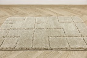 Kúpeľňový koberček Inez béžový, geometrický