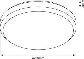 Stropné svietidlo Liria, 1x biele plastové tienidlo, (fi 26cm), b