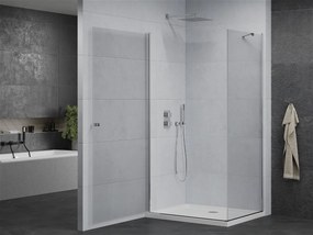 Mexen Pretoria sprchovací kút 80 x 70 cm, priehľadný, chróm + plochá sprchová vanička-852-080-070-01-00-4010