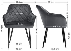 Set dvoch jedálenských stoličiek LDC088G02 (2 ks)