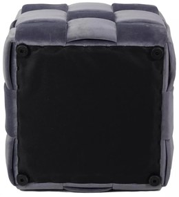 Taburet Casel Velvet šedý