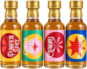 SANTA'S SYRUP SLEIGH Sada sirupov 45 ml 4 ks
