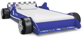 Detská posteľ pretekárske auto 90x200 cm modrá