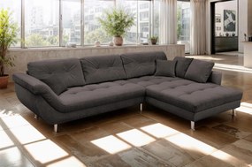 XXXLutz ROHOVÁ SEDAČKA, plast, textil, kompozitné drevo, tmavohnedá MID.YOU - Sedačky - 000694009703