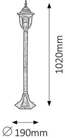 Rabalux 8375 - Vonkajšia lampa MILANO 1xE27/60W/230V