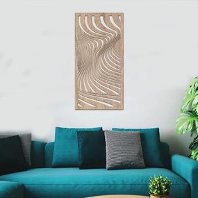 drevo zivota Drevená samolepka na stenu VLNKY Farebný vzor: Dub Sonoma, Rozmery (cm): 40x80
