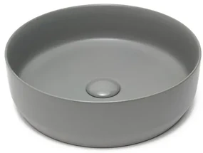 Umývadlo na dosku SAT Infinitio 39x39 cm sivá mat bez otvoru pre batériu SATINF3939LGRM