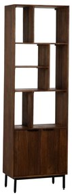 Hnedá knižnica z mangového dreva 60x190x30 cm Sagara – Ixia